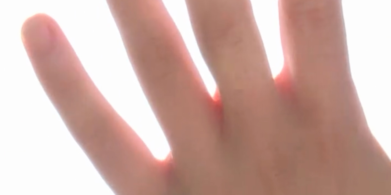 Sunlight through a hand